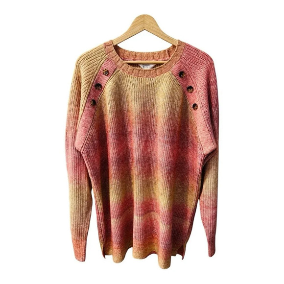 Market & Spruce Women's Multi-Color Long Sleeve Pullover Sweater Plus Size 3X - Picture 1 of 6